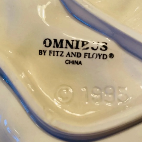 Fitz & Floyd Christmas Santa Hand Painted 3D Omnibus Holiday Plate Dish Vintage - Picture 6 of 12